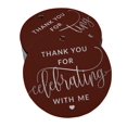 thumbnail image 1 of Inkdotpot Pack Of 100 Real Silver Foil Paper Tags Thank You For Celebrating With Me Birthday Favor Hang Tags, 1 of 6
