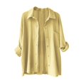 thumbnail image 4 of RXIRUCGD Women's Long Sleeved Shirt Top, Yellow, Size: XL, 4 of 4