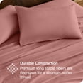 thumbnail image 3 of Bare Home Organic Percale Sheet Set - 300 Thread Count - 100% Organic Cotton - Split King, Dusty Rose, 3 of 7