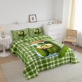 thumbnail image 3 of Erosebridal Cartoon Pickles Print Bedding Full Comforter Set, Fresh Vegetable Down Comforter, Green Buffalo Decor, 3pcs, 3 of 7