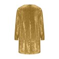 thumbnail image 4 of RKSTN Robes de Retour à la Maison pour Femmes Grande Taille Robe à Paillettes Col en V Manches Longues Longueur Genou Mode Automne Invité de Mariage Robe Cocktail, 4 of 5