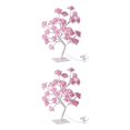 thumbnail image 3 of Maytalsory Color Changing Lighted Rose Lamp Remote Control Energy Saving Artificial Bonsai Tree Lights Gift For Any Occasion pink rose white rod 2Set, 3 of 6