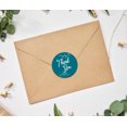thumbnail image 3 of Darling Souvenir Rond 45 Pcs Autocollants de Vignes de Feuilles Merci Bleu Sarcelle Mariage Enveloppe Sceau-1,6 Pouces, 3 of 4