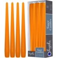 thumbnail image 1 of Hyoola Tall Taper Candles - 10 Inch Orange Unscented Dripless Taper Candles - 8 Hour Burn Time - 12 Pack, 1 of 8
