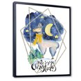 thumbnail image 2 of Designart Cute Christmas Llama Children's Art Floating Frame Wall Art, 2 of 4