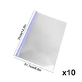 thumbnail image 3 of EGNMCR Home Office Furniture A4 Plastic Rod Folder Teardrop Folder Student Transparent Exam Paper Folder Multiple Color Options Insert Rod Folder 10pcs Set Plastic Folder Set, 3 of 6