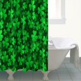 thumbnail image 3 of Ensemble de Rideau de Douche avec Doublure à Boutons-Pression, Feuille de Trèfle Chanceux Irlandais Vacances (1) Rideaux de Douche Doublure de Douche Réutilisable, Rideaux de Salle de Bain en Polyester Décoratifs, 72x72 Pouces, 3 of 4