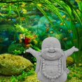 thumbnail image 3 of Fat Smiling Buddha Garden Ornament Sandstone Effect Outdoor Indoor Statue Decor, 3 of 5