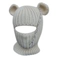 thumbnail image 1 of Fgnfyis Rabbit Ear Hat Autumn and Winter Neck Knitted Hat Bomber Hats White, 1 of 6