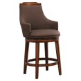 thumbnail image 2 of Lexicon Bayshore Wood Counter Height Swivel Stools - Brown (Set of 2), 2 of 9
