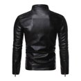 thumbnail image 4 of kurtrusly Stand Out In Style With Cool Men S Motorcycle Jacket Stylish And Warm Faux Leather Motorcycle Jacket black 4XL, 4 of 6