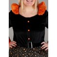 thumbnail image 4 of Women's Plus Size Sparkling Orange Witch Costume, 4 of 8