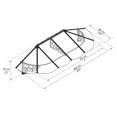 thumbnail image 3 of Canopia by Palram Lily Door Awning 35" x 105" Black Frame with Clear Panels, 3 of 5
