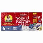 Sun-Maid, Raisins recouverts de yogourt, Blueberry & Vanille, 6 Boîtes, 0.75 oz (21 g) Chacun