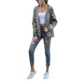thumbnail image 2 of Women's Casual Hooded Jacket Lightweight Waterproof Rain Windbreaker Solid Color Zipper Drawstring Raincoat, 2 of 8