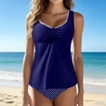 thumbnail image 1 of Maillots de Bain pour Femmes, Tankinis pour Femmes Modestes Deux Pièces, Haut de Tankini à Nœud devant avec Bas, Cadeaux des Fêtes, 1 of 3