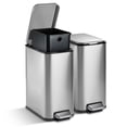thumbnail image 1 of Tramontina Space-Saving 2-Pack 2-Gallon Step Trash Cans, 1 of 14