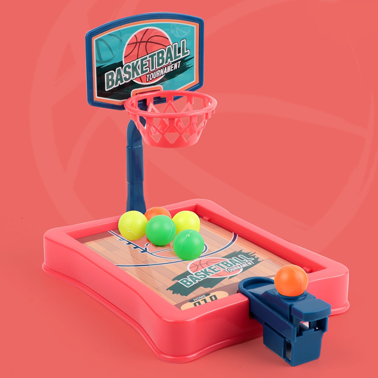 Mini Jeu de Basketball de Table Panier de Tir de Bureau Jouet d'Arcade Lancer du Doigt Activité Sportive Cadeau Plaisir Familial Concentration Compétence Défi