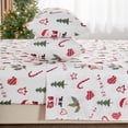 thumbnail image 4 of Gogreen 4PC Deep Pocket Christmas Sheets King Sheet Set Fit 16", Breathable Microfiber Soft King Size Sheet Set, Christmas Decorations for Bedroom, Christmas Gift - Santa Claus Deer Pattern, 4 of 9