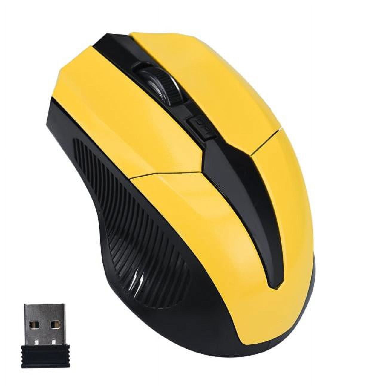 2.4GHz Wireless Optical Mouse, USB Receiver PC Computer Laptop Mouse, Portable Plug Play Mini Adapter 10 Meter Range 2000DPI for Desktop Notebook