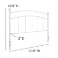 thumbnail image 2 of Woodstock Decorative White Metal Queen Size Headboard, 2 of 9