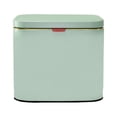 thumbnail image 1 of relayinert Hanging Stainless Steel Garbage Bin Effortless Waste Disposal In Kitchen 4L light green, 1 of 6