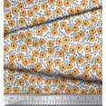 thumbnail image 2 of Soimoi Cotton Cambric Fabric Text & Tiger Face Cartoon Print Sewing Fabric Yard 42 Inch Wide, 2 of 3