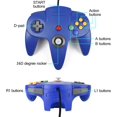 thumbnail image 2 of Manette Version USB Classique N64, Manette de Jeu Filaire USB N64 pour PC, Joystick, Clé de Jeu Filaire USB N64 Bits pour PC Windows MAC Linux Genesis Raspberry Pi Retropie Emulator [Plug & Play] (Bleu), 2 of 7