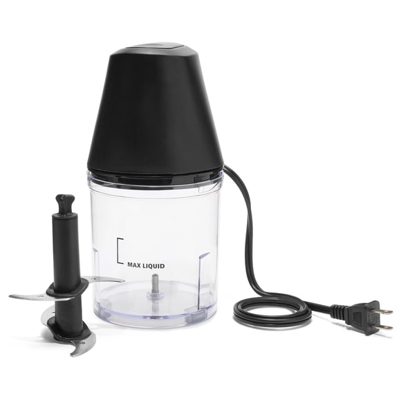 Mainstays 3 Cup Chopper, Black, Plastique