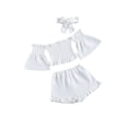 thumbnail image 3 of Kmbangi hors Manches Évasées Tops + Short à Volants + Bandeau Noeud, 3 of 6