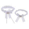 thumbnail image 3 of relayinert Beautiful Womens Lace Flower Leg Garter Belt Rings Exquisite and Charming White 33cm 1Set, 3 of 6