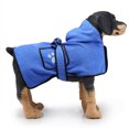thumbnail image 4 of Hooded Pet Towel Bathrobe, Multipurpose Quick Drying Machine Washable Dog Towel Blue With Hand Pockets For Bathing XS,S,M,L,XL, 4 of 8