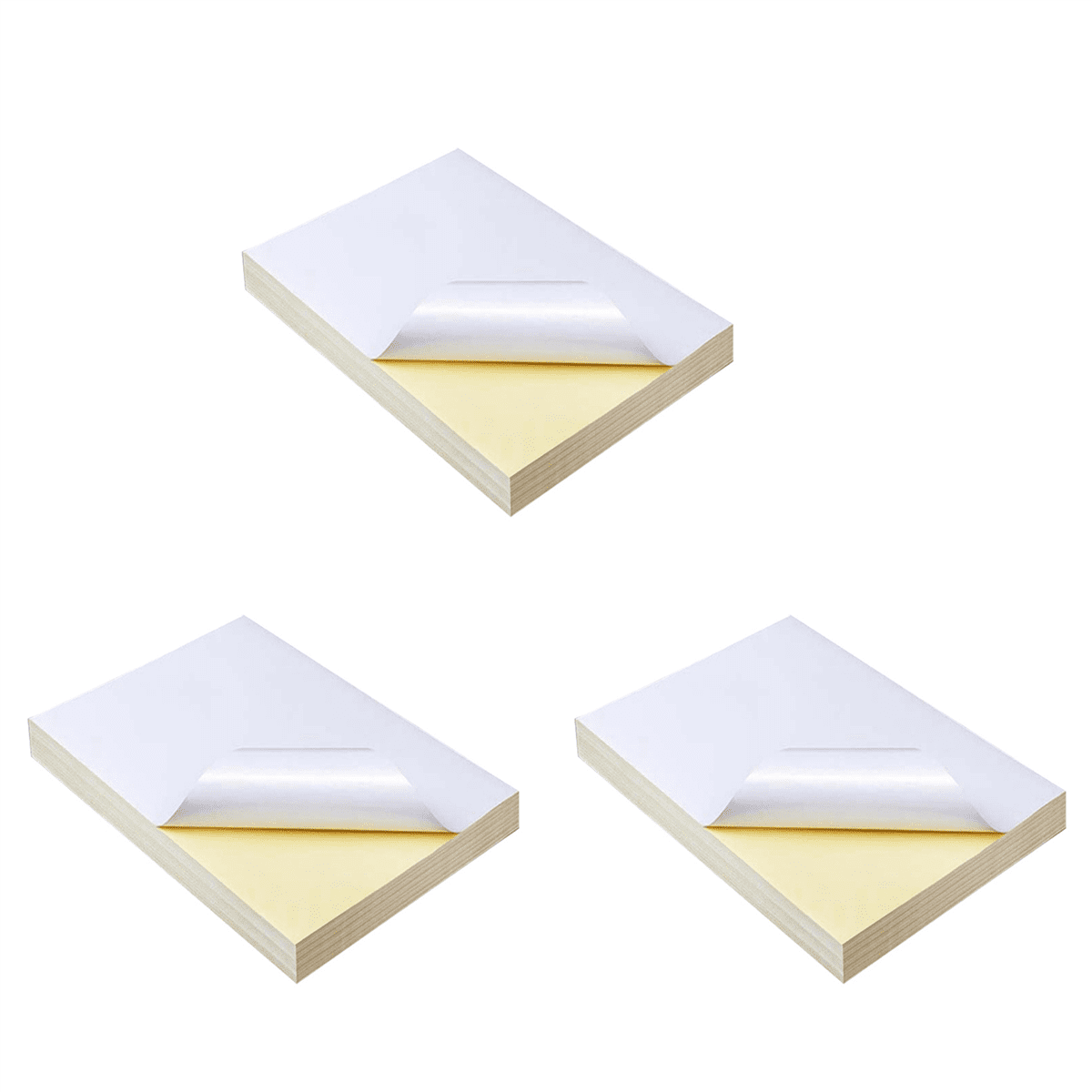 150 Sheets A4 White Self Adhesive Waterproof Sticker Label Glossy Surface Paper for Inkjet Printer Copier