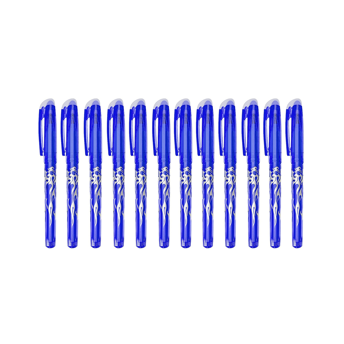 Erasable Ballpoint Pen, 12 Pcs Blue Eraser Pen, 0.5mm Refillable Eraser Pen, Rollerball Erasable