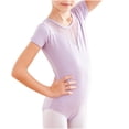 thumbnail image 1 of Birdeem Baby Girls Childrens Dance Clothes Summer Short Sleeves Training Clothes Ballet One-Piece Performance Clothes, 1 of 4