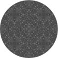 thumbnail image 1 of Ahgly Company Machine Washable Indoor Round Transitional Black Area Rugs, 8' Round, 1 of 7