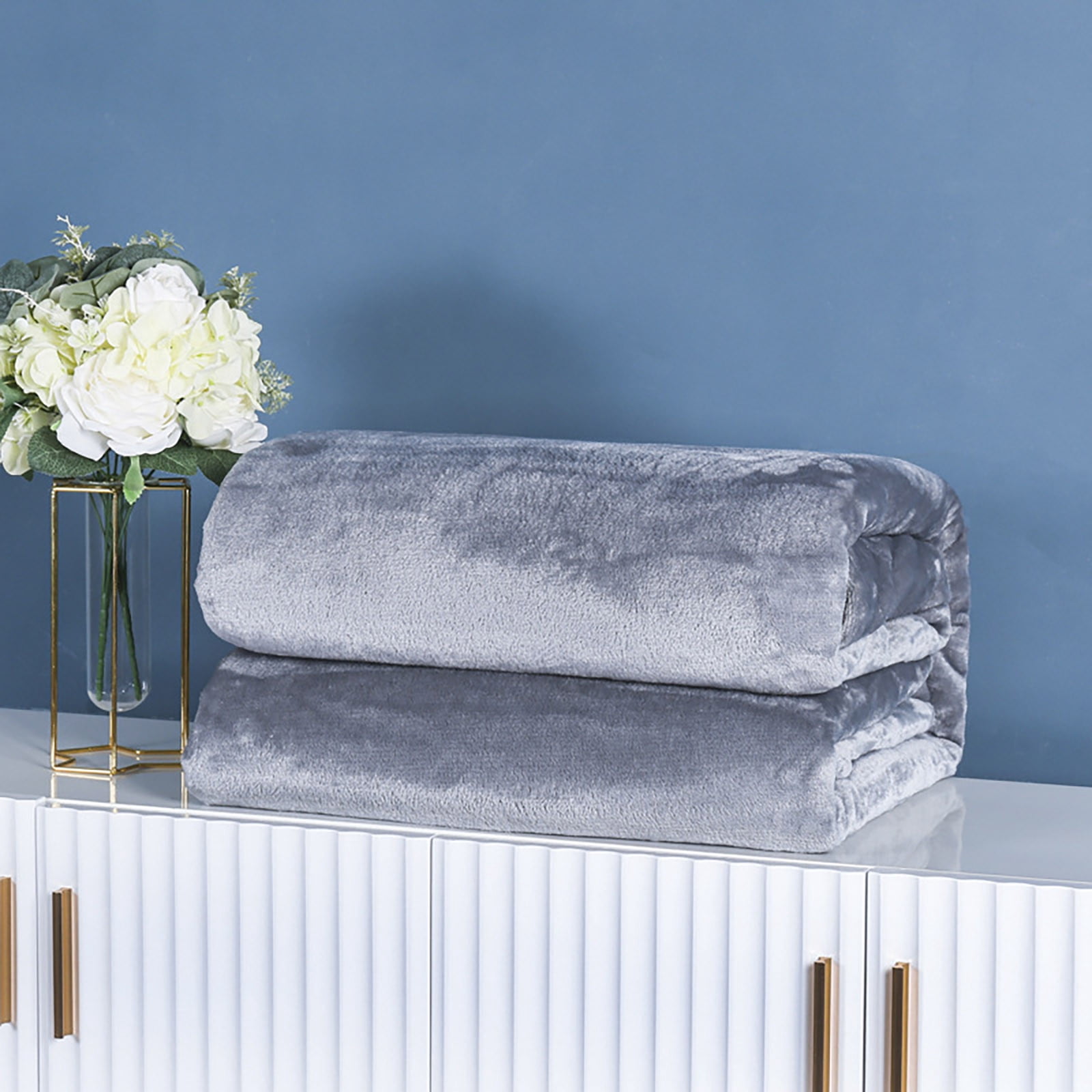 TIMIFIS 100X150cm Couverture en Molleton Super Douce et Chaude Unie Jeté Tapis Canapé Literie