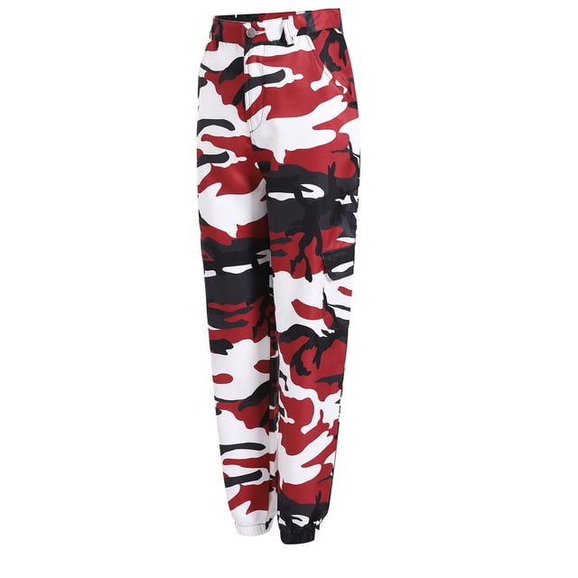 EQWLJWE Pantalon pour Femmes Mode Femmes Décontracté Poche Chevilles Resserrées Fermeture Éclair Pantalon Imprimé