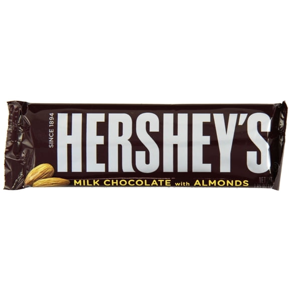 Hershey Milk Chocolate with Almonds, 1.45-Ounce Bars (Pack of 36)