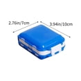 thumbnail image 3 of Plastic Medication Dispenser Box Portable Tablet & Capsule Organizer Orange & Blue Pill Cutter Divider 10x7x2cm Travel Health Case, 3 of 6