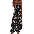 thumbnail image 2 of SMihono Robe d'Été for Grande Taille pour Femme Mode Women Été Imprimé Camisole V-Cou Sans Manches Robe, 2 of 8