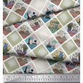 thumbnail image 3 of Soimoi Polyester Crepe Fabric Frame,Jug & Flower Pot Patchwork Print Sewing Fabric Yard 52 Inch Wide, 3 of 3