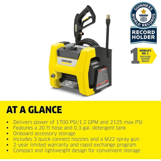 Karcher K1700 Cube Electric Power Pressure Washer with 3 Nozzle