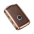 thumbnail image 2 of Aluminium Leather Car Key Fob Case Cover Holder Shell For Volvo S60 S90 XC60 V90, 2 of 9