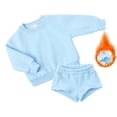 thumbnail image 4 of MesaSe Ensemble de Survêtement pour Filles, 2 Pcs, Décontracté, Épais, Col Rond, Manches Longues, Polaire, 4 of 8