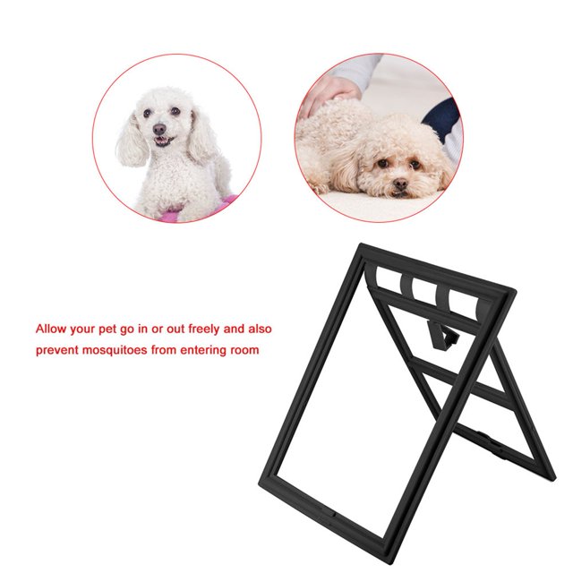 Porte pour Animaux de Compagnie, Intérieur et Extérieur 2 Pièces Conception Porte pour Chat Facile à Installer Porte pour Chiot Arrêt Automatique Porte pour Chat Fenêtre Durable et Robuste Porte pour Chat