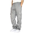 thumbnail image 1 of EGNMCR Pantalon Léger pour Homme, Pantalon Cargo Homme, Pantalon en Lin Homme Pantalon pour Homme à Cordon Desserrant à la Taille Pantalon à Poches Colorées Pantalon de Sport Ample Pantalon en polyester pour Homme, 1 of 2