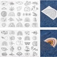 thumbnail image 1 of Cagogo Embroidery Stabilizer, 50 Pack Washable Water Soluble Tear-off Stabilizer, Machine Embroidery Stabilizer Paper, Hand Sewing Stabilizer for Embroidery Projects, DIY Crafts, Bohemian Flower, 1 of 1