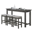 thumbnail image 1 of Topline Home Furnishings Counter-height Grey 4pc Dine Pack, 1 of 8