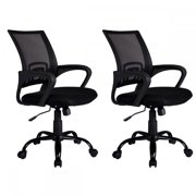 BestOffice Ergonomic Mesh Computer Office Desk Midback Task Chair WMetal Base Set of 2, Black